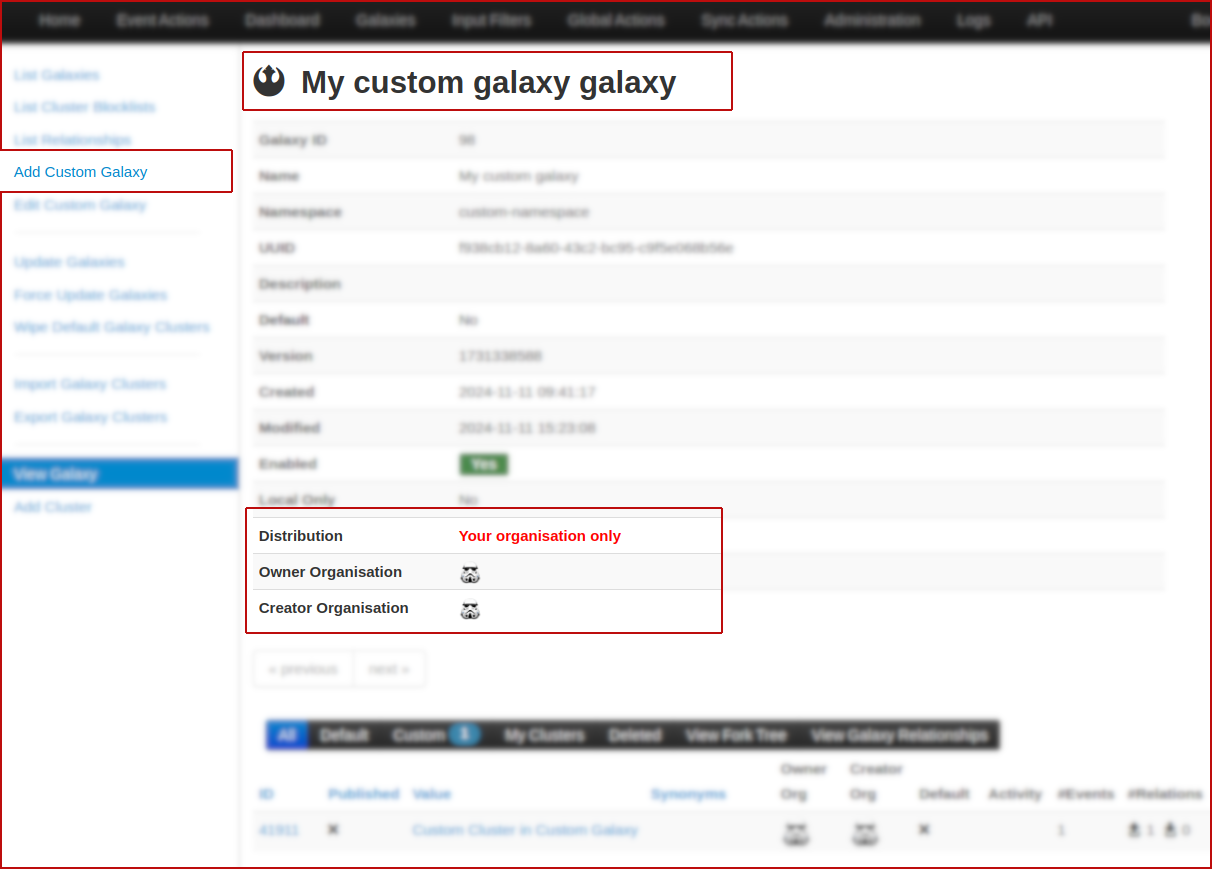 Custom Galaxy view